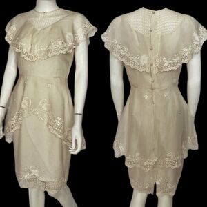 Lovely Vintage Silk Organza Wedding Dress